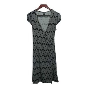 Beautiful Stretchy black wrap dress by Faith Passion Size Medium